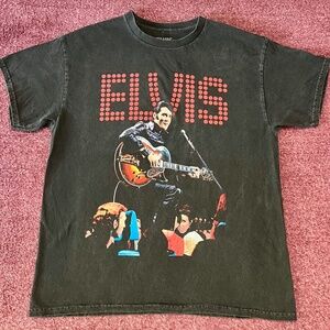 ELVIS PERFORMANCE VINTAGE WASH GRAPHIC T SHIRT SIZE L